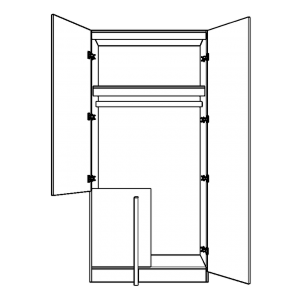Corner wardrobe with Stable Door to one side