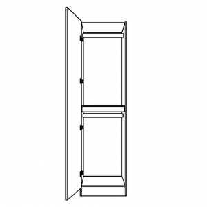 Single wardrobe with double hanging space