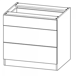3 drawer chest, 1 narrow drawer