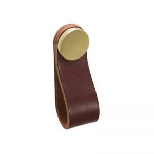 Flexa Loop Handle in Brown Leather 70mm x 22mm
