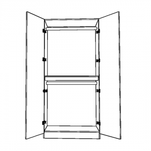 Double Wardrobe with Double Hanging Interior