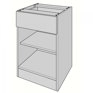 Beside Cabinet with open shelves and drawer