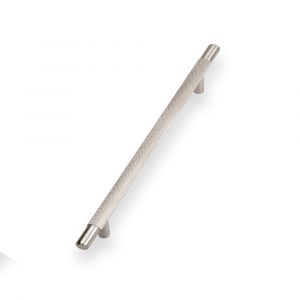 220mm Knurled T Bar Handle (Brushed nickel)