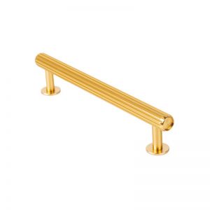 Rille Brushed Brass D Pull Handle 510mm